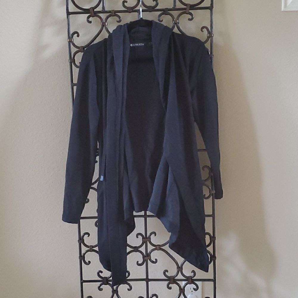 ‎ATHLETA Black Wrap Cardigan Coat - Size Small